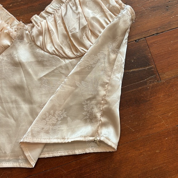 Lottie Moss By PacSun Satin Corset Flower and Butterfly Printed Camisole Medium - Picture 4 of 8